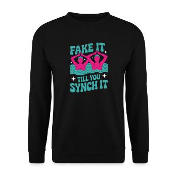 Synchronschwimmen Kunstschwimmen Wassersport - Unisex Pullover - Schwarz - Vorne - Alina (178cm) & Michal (187cm)