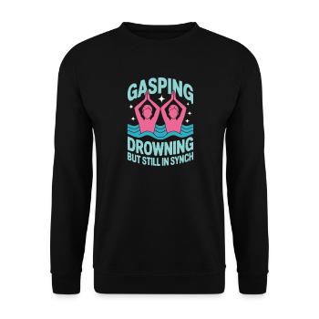 Synchronschwimmen Kunstschwimmen Wassersport - Unisex Pullover - Schwarz - Vorne - Alina (178cm) & Michal (187cm)