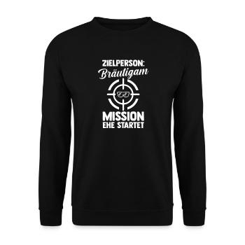 JGA Team Bräutigam Junggesellenabschied - Unisex Pullover - Schwarz - Vorne - Alina (178cm) & Michal (187cm)