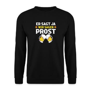 JGA Team Bräutigam Junggesellenabschied - Unisex Pullover - Schwarz - Vorne - Alina (178cm) & Michal (187cm)