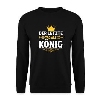 JGA Team Bräutigam Junggesellenabschied - Unisex Pullover - Schwarz - Vorne - Alina (178cm) & Michal (187cm)