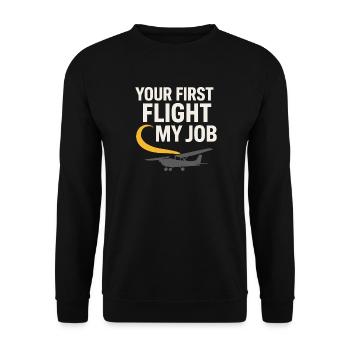 Flight Instructor Cfi Pilot Aviation Instructor - Unisex Sweatshirt - black - Front - Alina (178cm) & Michal (187cm)