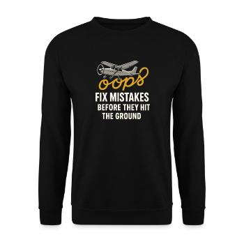 Flight Instructor Cfi Pilot Aviation Instructor - Unisex Sweatshirt - black - Front - Alina (178cm) & Michal (187cm)