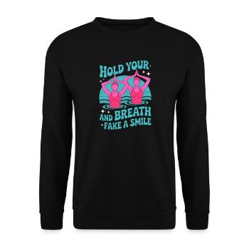 Synchronized swimming Artistic swimming Water sports - Unisex Sweatshirt - black - Front - Alina (178cm) & Michal (187cm)