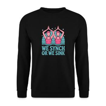 Synchronschwimmen Kunstschwimmen Wassersport - Unisex Pullover - Schwarz - Vorne - Alina (178cm) & Michal (187cm)