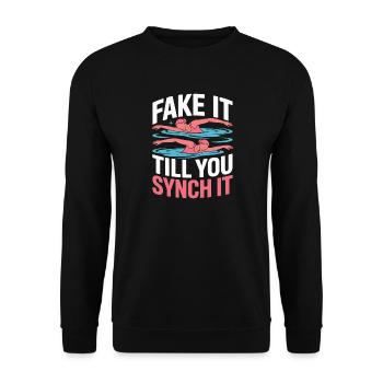Synchronschwimmen Kunstschwimmen Wassersport - Unisex Pullover - Schwarz - Vorne - Alina (178cm) & Michal (187cm)