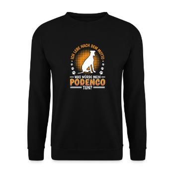 What would Podenco do Spanish Greyhound - Unisex Sweatshirt - black - Front - Alina (178cm) & Michal (187cm)