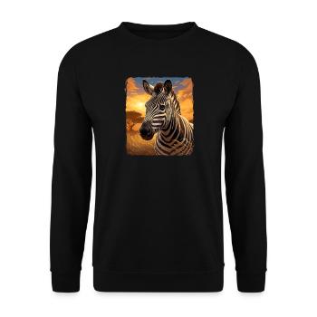 Zèbres Zèbre - Sweat-shirt Unisexe - noir - Devant - Alina (178cm) & Michal (187cm)