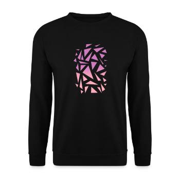 Triangle Pattern - Purple Pink - Unisex Sweatshirt - black - Front - Alina (178cm) & Michal (187cm)