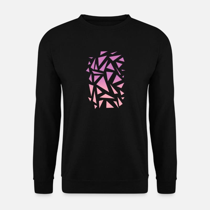 Triangle Pattern - Purple Pink - Unisex Sweatshirt - black