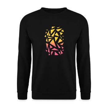 Triangle Pattern - Yellow Red - Unisex Sweatshirt - black - Front - Alina (178cm) & Michal (187cm)