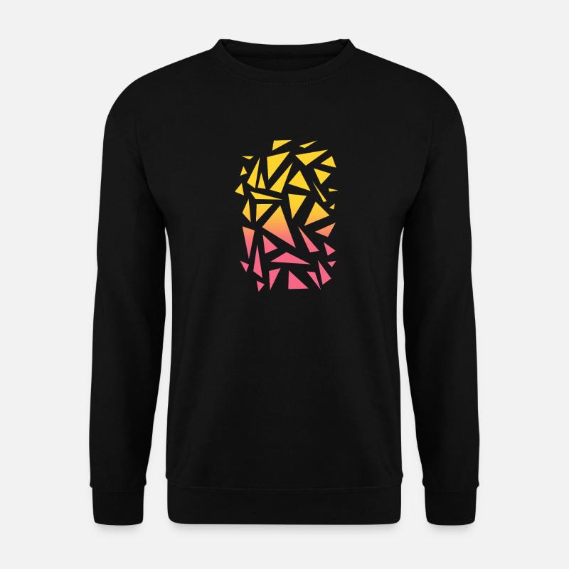 Triangle Pattern - Yellow Red - Unisex Sweatshirt - black