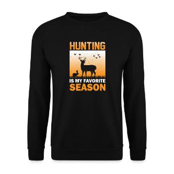 Cadeau de chasseur Chasse Examen de chasseur - Sweat-shirt Unisexe - noir - Devant - Alina (178cm) & Michal (187cm)