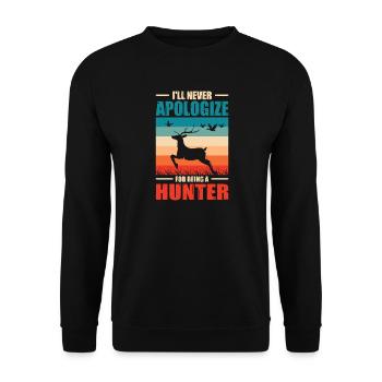 Cadeau de chasseur Chasse Examen de chasseur - Sweat-shirt Unisexe - noir - Devant - Alina (178cm) & Michal (187cm)