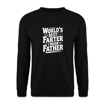 Der beste Farker der Welt, ich meine Vater - Unisex Pullover - Schwarz - Vorne - Alina (178cm) & Michal (187cm)