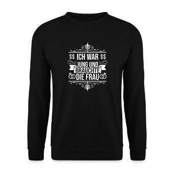 JGA Team Bräutigam Junggesellenabschied - Unisex Pullover - Schwarz - Vorne - Alina (178cm) & Michal (187cm)