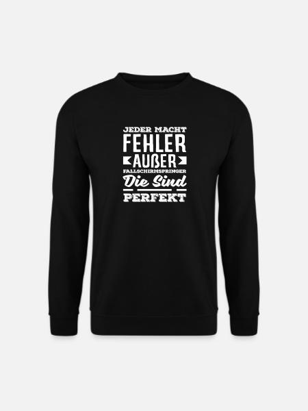 Funny skydiver adrenaline junkie mistake - Unisex Sweatshirt - black