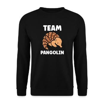 Pangolin Cartoon Team - Unisex Sweatshirt - black - Front - Alina (178cm) & Michal (187cm)
