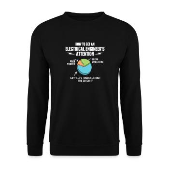Break Something Free Coffee Circuit Fehlerbehebung - Unisex Pullover - Schwarz - Vorne - Alina (178cm) & Michal (187cm)