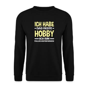 Funny Skydiver Adrenaline Junkie Hobby - Unisex Sweatshirt - black - Front - Alina (178cm) & Michal (187cm)