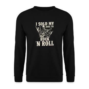 J’ai vendu mon âme au rock 'n roll Musique Guitare Rock - Sweat-shirt Unisexe - noir - Devant - Alina (178cm) & Michal (187cm)