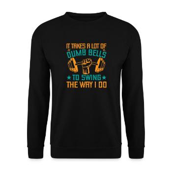 Fitness Fanatics Dumb Bells To Swing Calisthenics - Unisex Pullover - Schwarz - Vorne - Alina (178cm) & Michal (187cm)