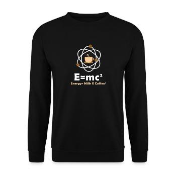 E=mc² Funny Physicist Saying Coffee Physics - Unisex Sweatshirt - black - Front - Alina (178cm) & Michal (187cm)
