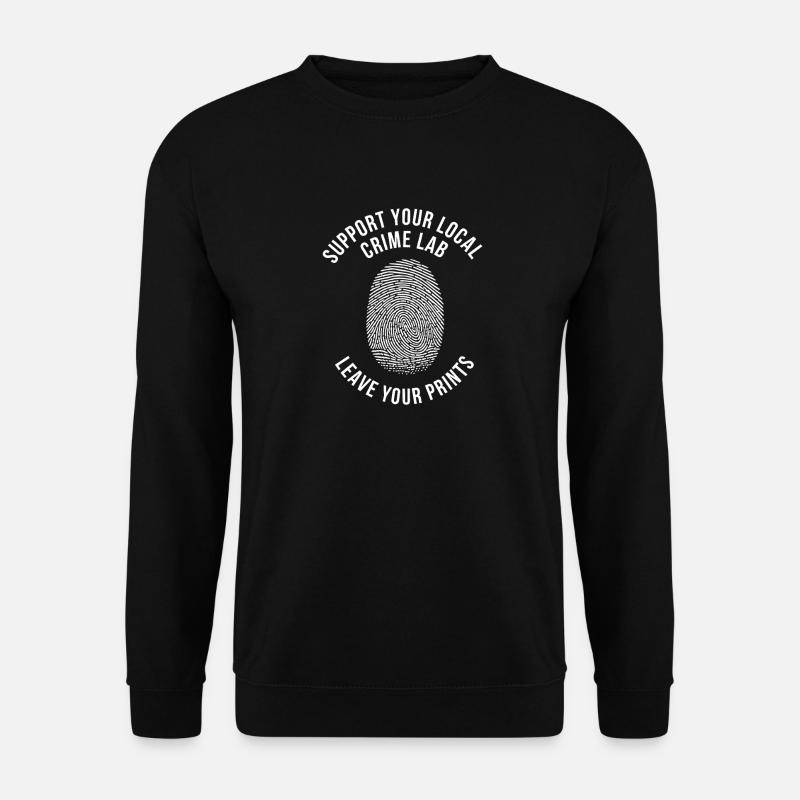 Fingerabdruck eines forensischen Ermittlers - Unisex Pullover - Schwarz