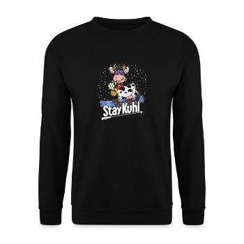 Stay_Kuhl_Ski - Unisex Pullover - Schwarz - Vorne - Alina (178cm) & Michal (187cm)