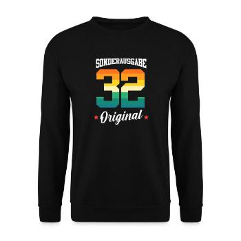 32 Birthday - Unisex Sweatshirt - black - Front - Alina (178cm) & Michal (187cm)
