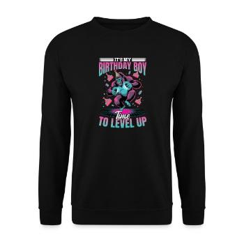 Birthday Gamer VR - Unisex Sweatshirt - black - Front - Alina (178cm) & Michal (187cm)