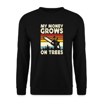Funny Woodworker Woodworker Gift - Unisex Sweatshirt - black - Front - Alina (178cm) & Michal (187cm)