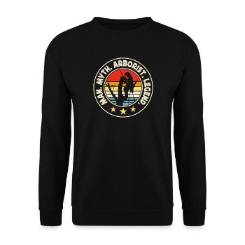 Funny Woodworker Woodworker Gift - Unisex Sweatshirt - black - Front - Alina (178cm) & Michal (187cm)
