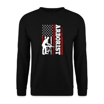 Funny Woodworker Woodworker Gift - Unisex Sweatshirt - black - Front - Alina (178cm) & Michal (187cm)