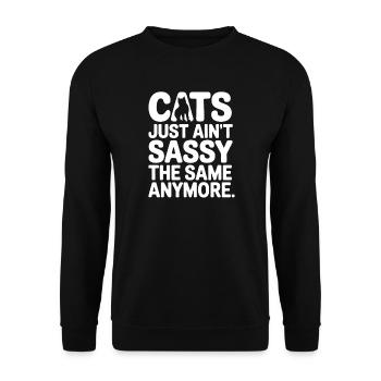 Les chats ne sont plus impertinents - Sweat-shirt Unisexe - noir - Devant - Alina (178cm) & Michal (187cm)