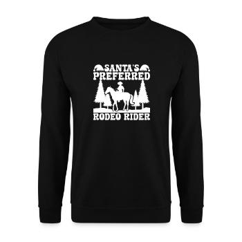 Rodeo Horse Riding Santa's Preferred Cowboys - Unisex Sweatshirt - black - Front - Alina (178cm) & Michal (187cm)