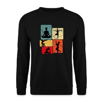 Yoga - Unisex Sweatshirt - black - Front - Alina (178cm) & Michal (187cm)