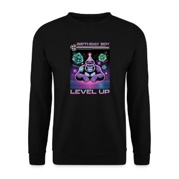 Birthday Gamer VR - Unisex Sweatshirt - black - Front - Alina (178cm) & Michal (187cm)