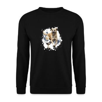 Kangal Hund Fussball Team - Unisex Pullover - Schwarz - Vorne - Alina (178cm) & Michal (187cm)