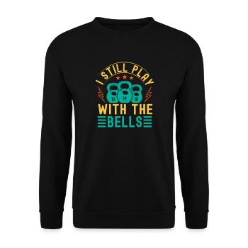 Fitness Fanatics I Still Play With The Bells - Unisex Sweatshirt - black - Front - Alina (178cm) & Michal (187cm)