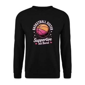 Basketball Sister Funny Basketball Gift - Sweat-shirt Unisexe - noir - Devant - Alina (178cm) & Michal (187cm)