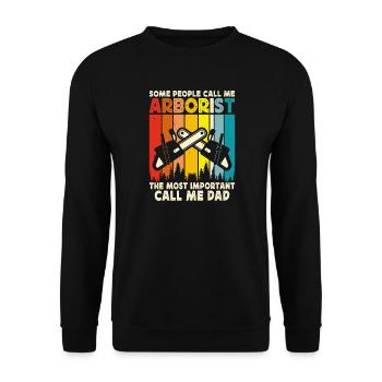 Funny Woodworker Woodworker Gift - Unisex Sweatshirt - black - Front - Alina (178cm) & Michal (187cm)