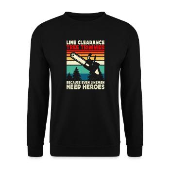 Funny Woodworker Woodworker Gift - Unisex Sweatshirt - black - Front - Alina (178cm) & Michal (187cm)