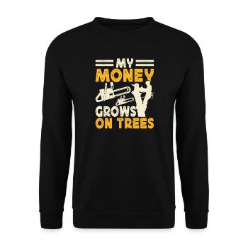 Funny Woodworker Woodworker Gift - Unisex Sweatshirt - black - Front - Alina (178cm) & Michal (187cm)