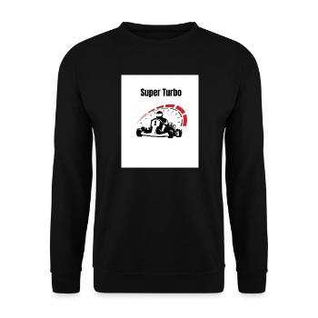 Super Turbo Kart Vitesse Retro - Sweat-shirt Unisexe - noir - Devant - Alina (178cm) & Michal (187cm)