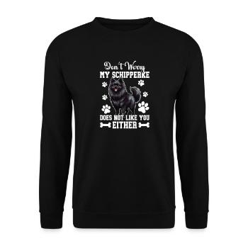 Ich Würde Sie Vor Zombies Drängen, Um Meinen Sc - Unisex Pullover - Schwarz - Vorne - Alina (178cm) & Michal (187cm)