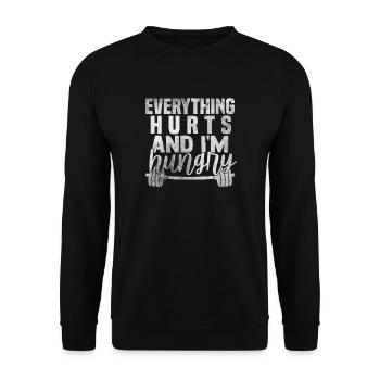 Tout me fait mal, j’ai faim - Sweat-shirt Unisexe - noir - Devant - Alina (178cm) & Michal (187cm)