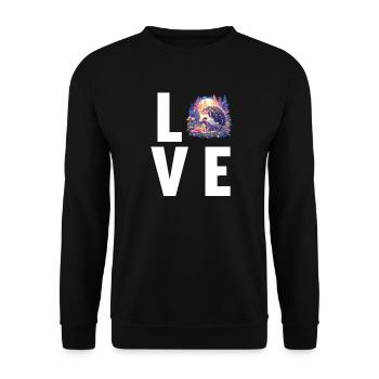 Igel - Unisex Pullover - Schwarz - Vorne - Alina (178cm) & Michal (187cm)