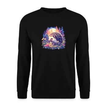 Igel - Unisex Pullover - Schwarz - Vorne - Alina (178cm) & Michal (187cm)
