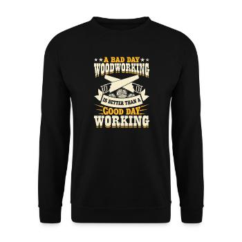 Ébéniste Ébéniste Cadeau Menuisier - Sweat-shirt Unisexe - noir - Devant - Alina (178cm) & Michal (187cm)